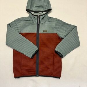 L.L. Bean Kids' Teal and Rust Hooded Sweatshirt